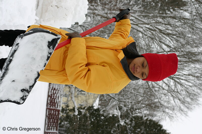 Photo of Woman Shovelling Snow(5040)