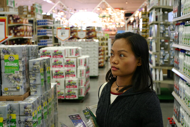 Photo of Arlene shopping at Menard's store, a very large hardware store in Minneapolis, MN, USA(5818)