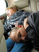 Marc Sleeping on his Daughter's Lap