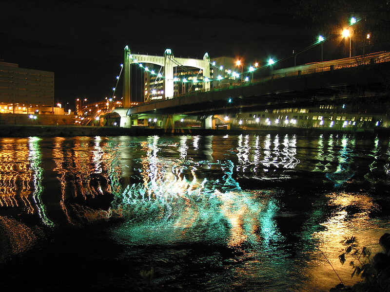 Photo of Mississippi River Moving at Night(1952)