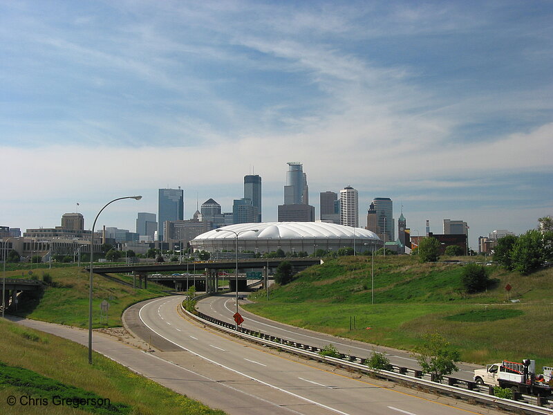 Photo of Washington Avenue, Metrodome, and Skyline(2345)