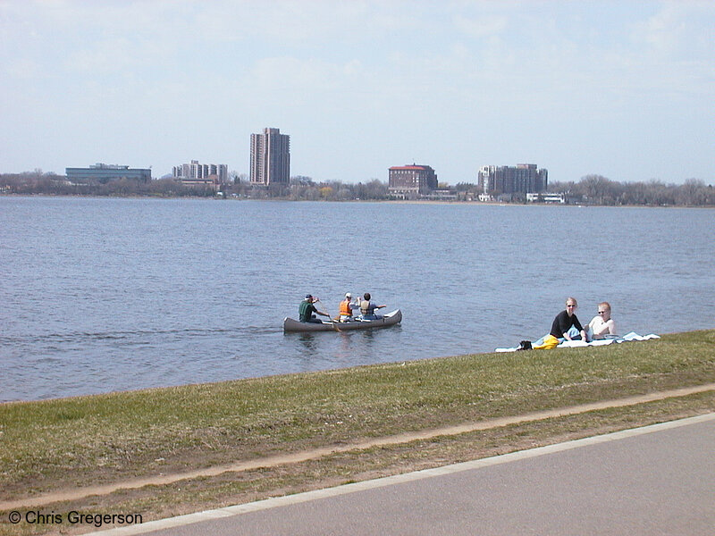 Canoe and Couple on Lake Calhoun(260) Photo of Canoe and Couple on Lake Calhoun(260)