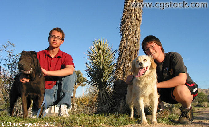 Photo of Dylan and Jason with Dogs(2751)