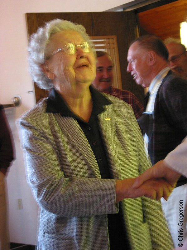 Alice Greeting Pastor