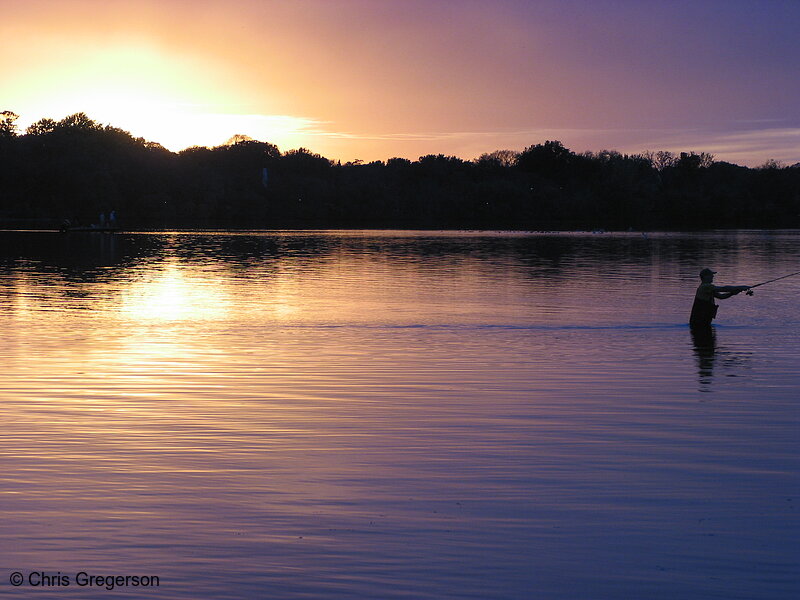 Photo of Fly Fisherman at Sunset, Lake Harriet(2960)