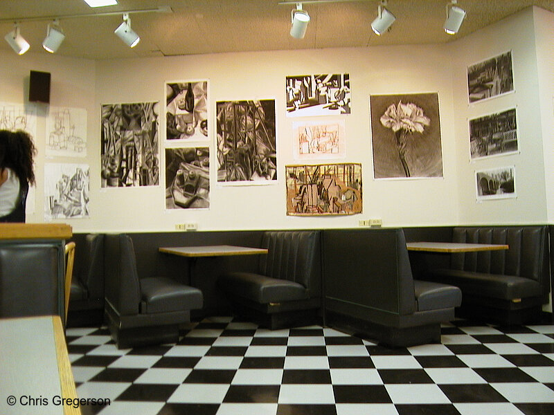 Drawings in the MCAD Cafeteria