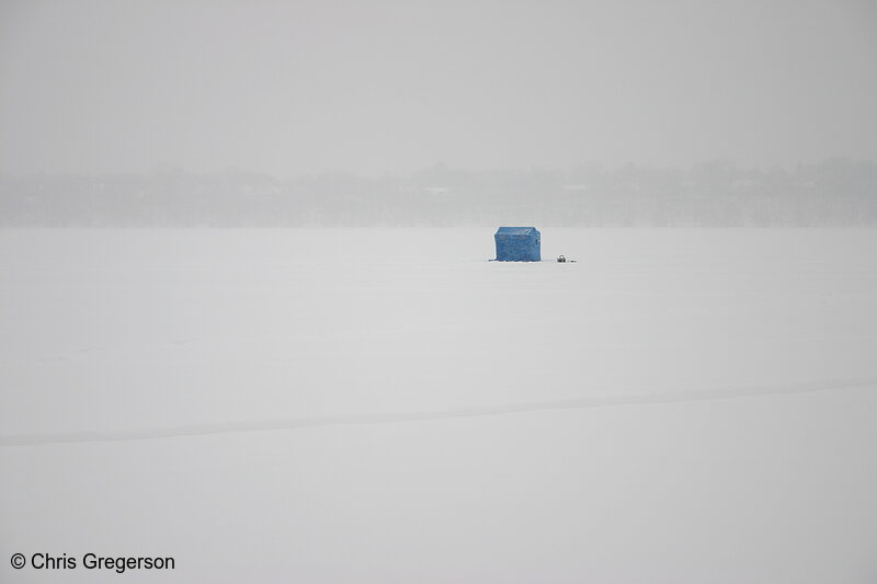 Photo of Icefishing house on a Frozen Lake(3077)