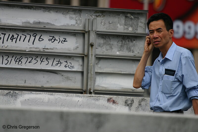 Photo of Man Talking on Cellphone(3243)