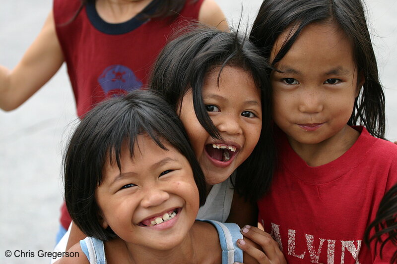 Photo of Three Filipina Girls Laughing(4321)