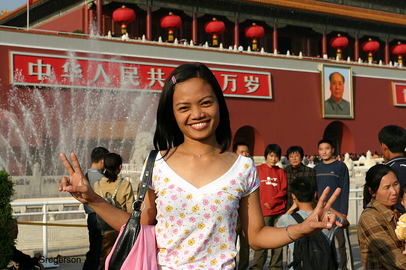 Photo of Asian Tourist at the Forbidden City(4372)