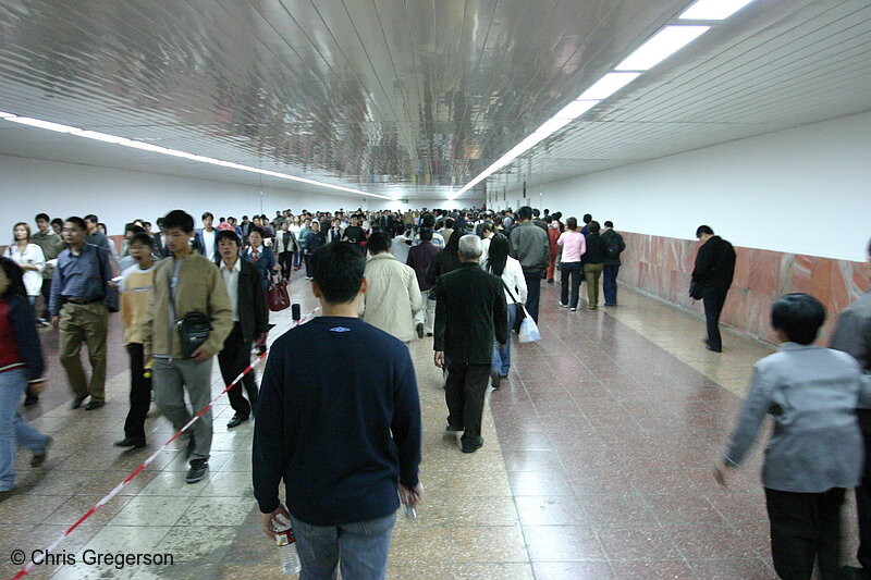 Photo of Pedestrian Tunnel in Downtown Beijing, China(4377)