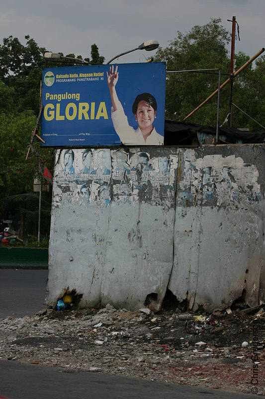 Photo of Street Garbage and Campaign Sign(4429)