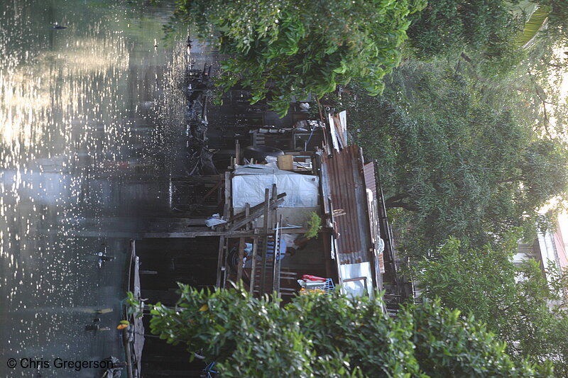 Photo of Shanties Along River in Manila(4452)