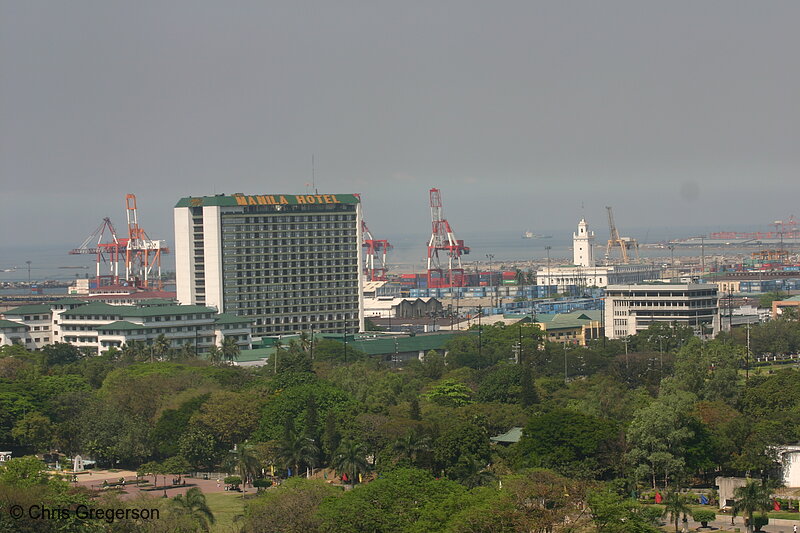 Photo of Manila Harbor and Manila Hotel(4569)