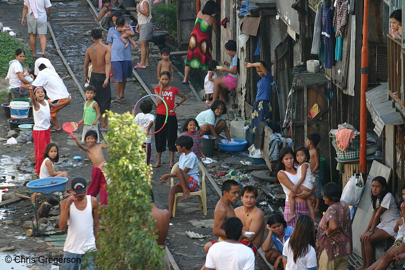 Photo of People Living Along Railroad Tracks, Close-up(4592)