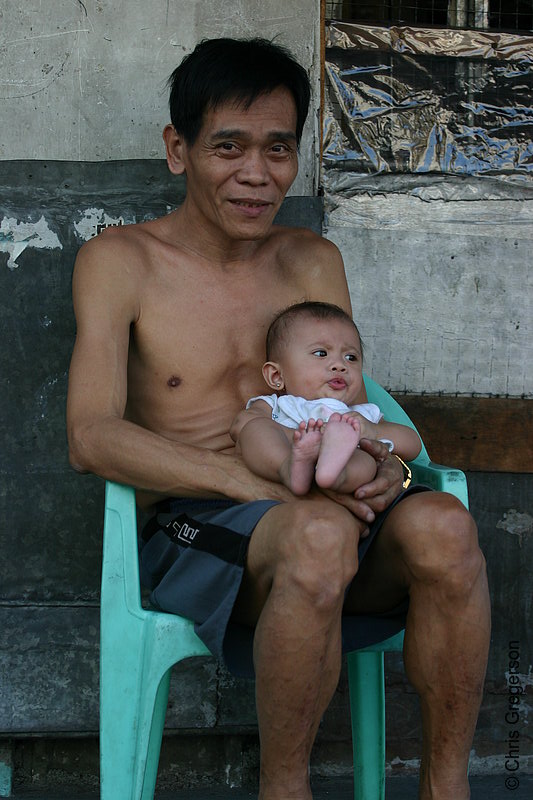 Photo of Filipino Man and Infant, Manila(4601)