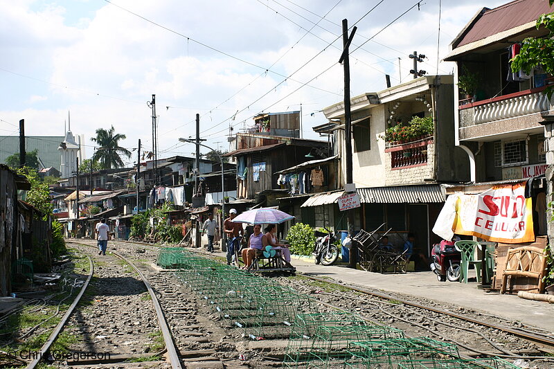 Photo of Slum Along Train Tracks, Manila(4611)