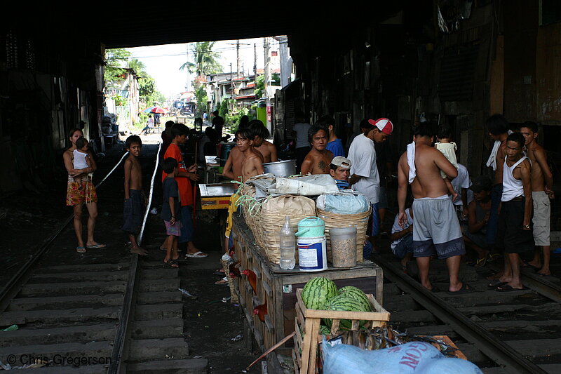 Photo of Men Under Bridge, Manila(4613)