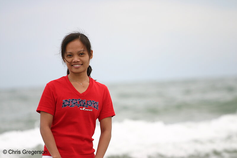 Photo of Young Woman at the Sea Shore(4976)