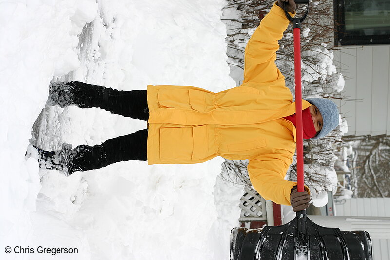 Photo of Woman Shovelling Snow(5000)
