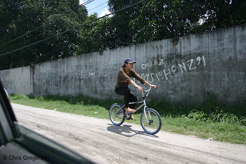 Photo of Girl on Bike in the Philippines(5025)