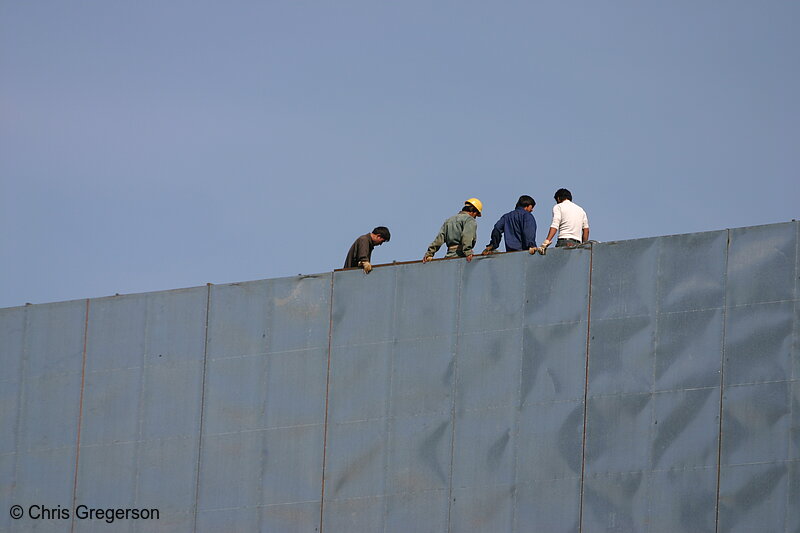 Photo of Chinese Construction Workers on High-Rise(5094)