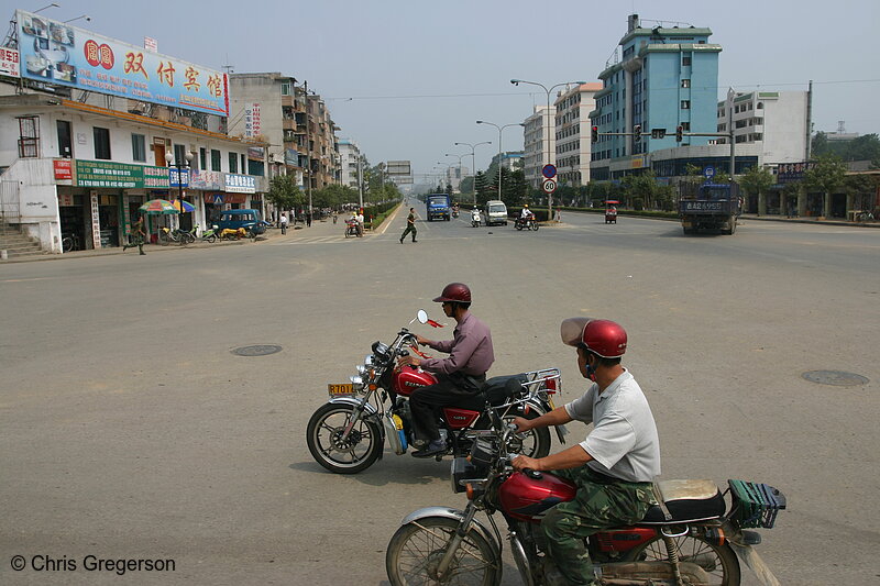 Photo of Motorcycles on Street in Guilin, China(5096)