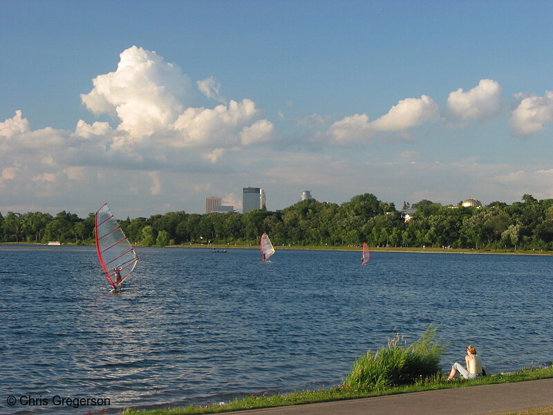 Photo of Several Windsurfers on Lake Calhoun(5264)