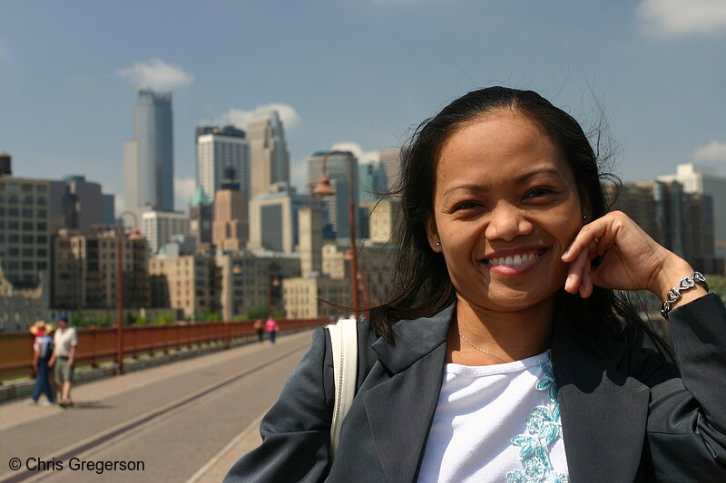 Photo of Arlene and Downtown Minneapolis Skyline(5415)