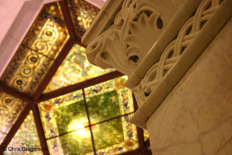 Photo of Stained Glass and Marble Architectural Detail, Minneapolis City Hall(5441)