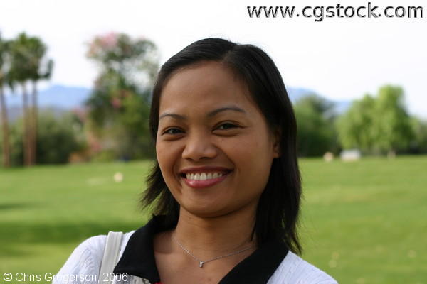 Photo of Close-Up of an Asian Woman Smiling, Palm Springs, California(5489)
