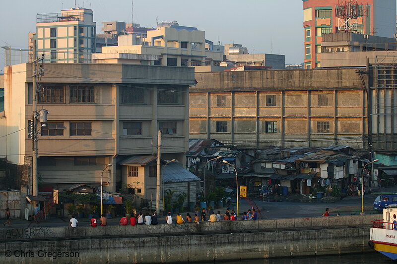 Photo of Buildings and Shanties overlooking Pasig River in Tondo, Manila(5512)