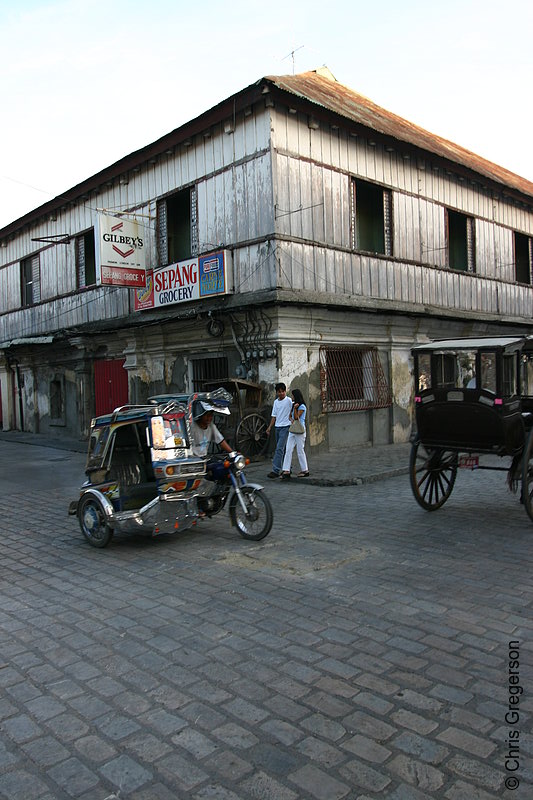 Photo of The Tricycle and the Caleza in the old city of Vigan, Ilocos Sur(5549)