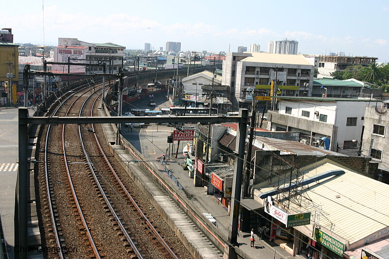 Photo of Elevated Light Rail Tracks viewed from Above, Metro Manila(5579)
