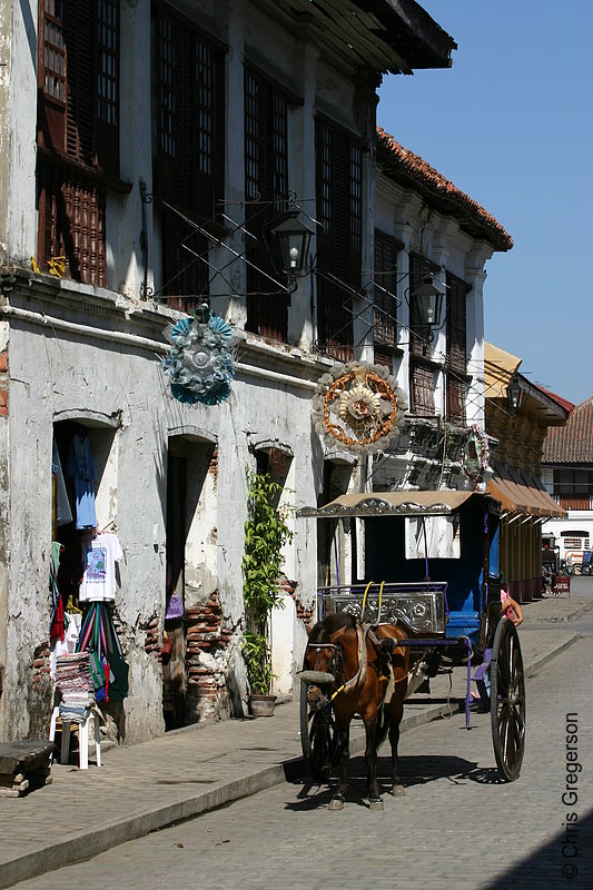 Photo of Calesa Stopped in Crisologo Street in Vigan, Ilocos Sur(5687)