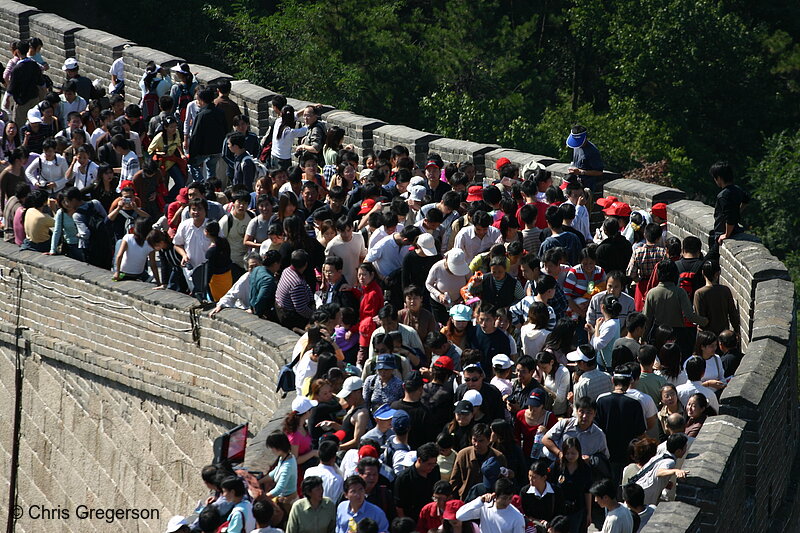 Photo of Crowded Curve on the Great Wall of China(5887)