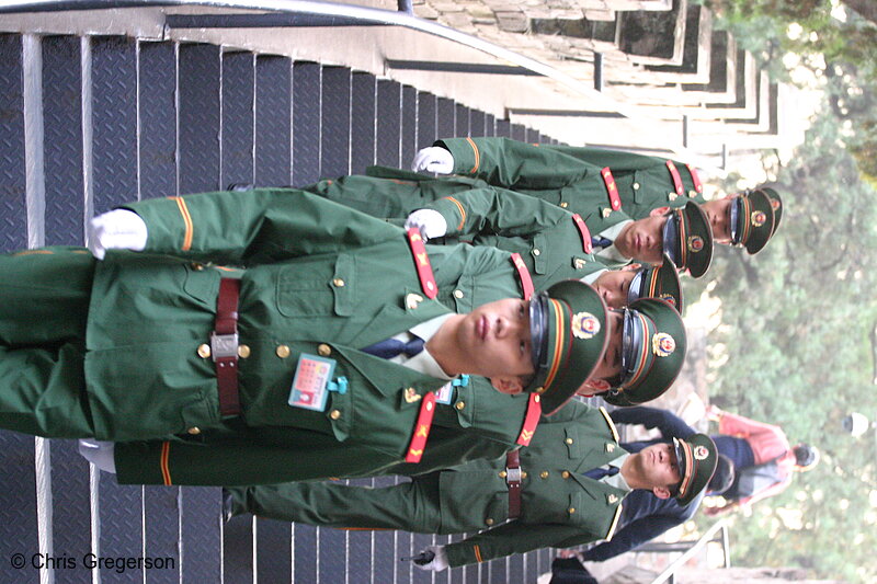 Photo of Soldiers Walking Down Stairway, Ming Tombs(5898)