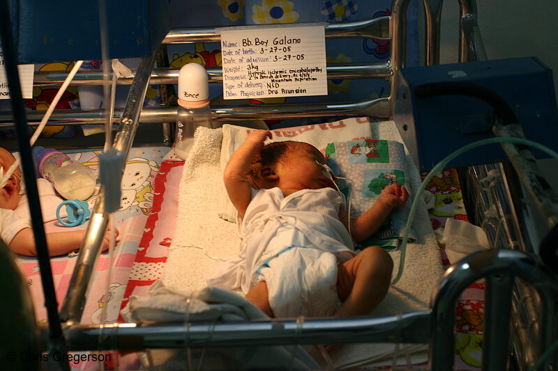 Photo of Newborn Stirring in His Bed at the Neonatal Intensive Care Unit of ONA(5946)