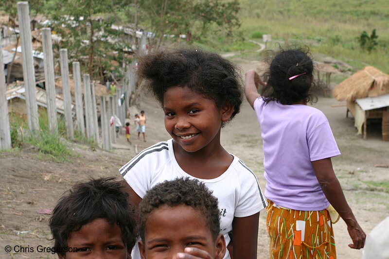 Photo of Young Aeta Girl with Windswept Hair(6021)