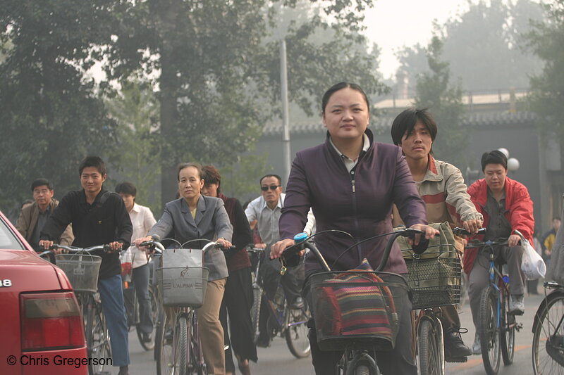 Photo of Bikers in Central Beijing, near the Forbidden City(6042)