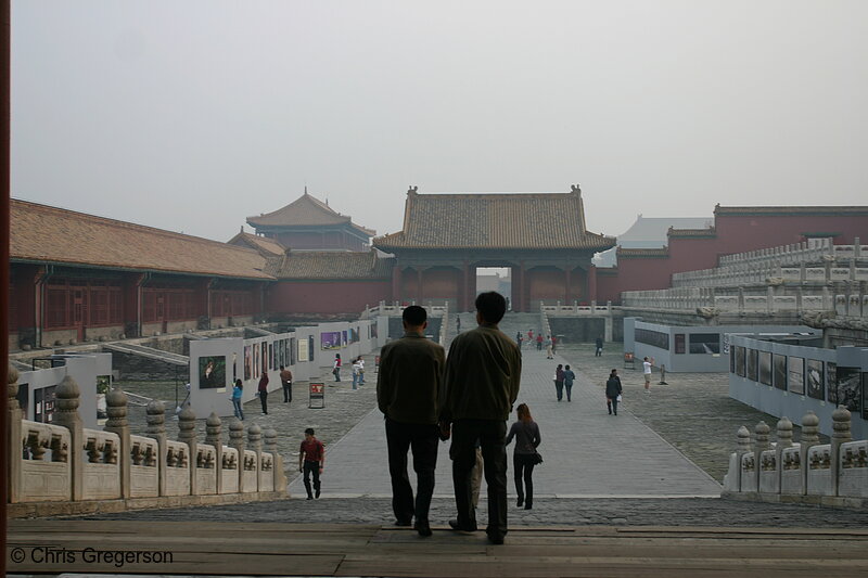 Photo of Visitors Walking inside the Forbidden City, Beijing, China(6064)