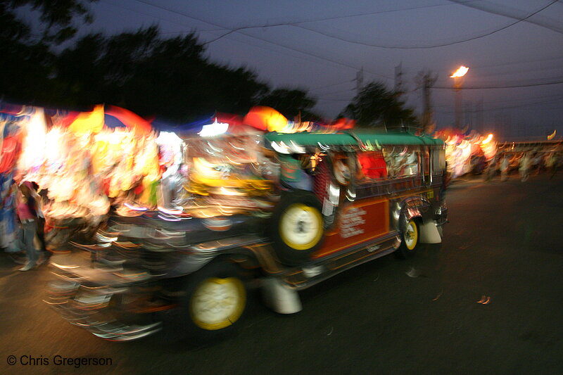 Photo of Jeepney in Motion, Baclaran, Philippines(6093)