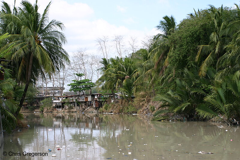 Shanties beside a River in Bacoor, Cavite