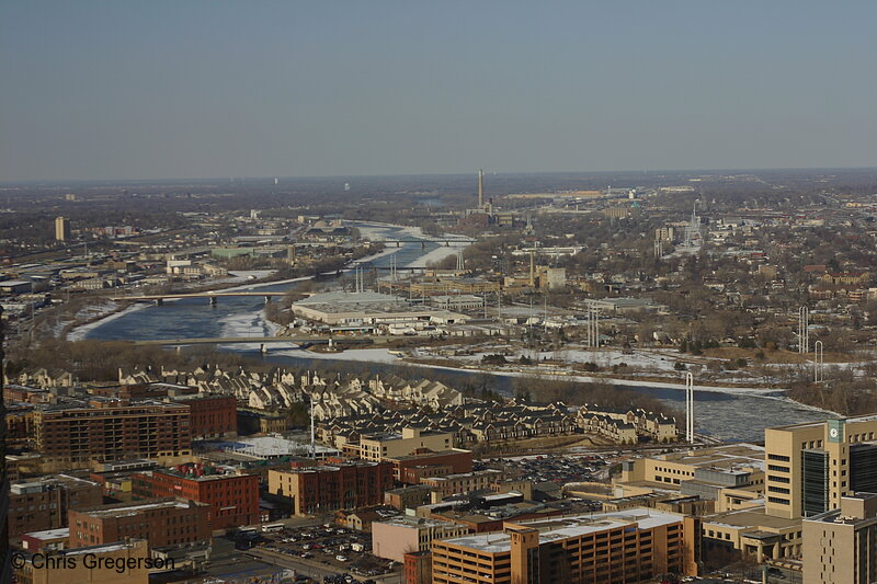 Photo of Aerial View of Northeast Minneapolis in Winter(6205)