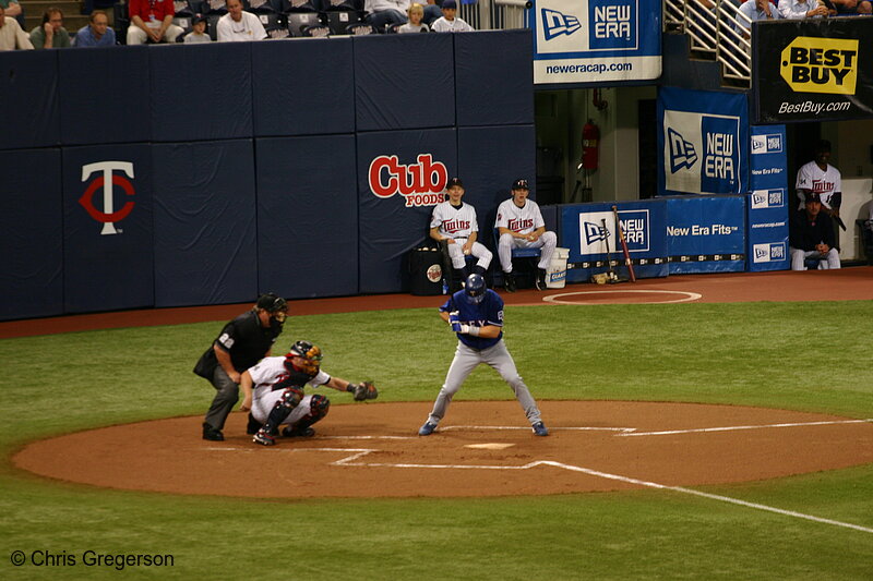 Photo of Texas Ranger at Bat During a Twins Game(6250)