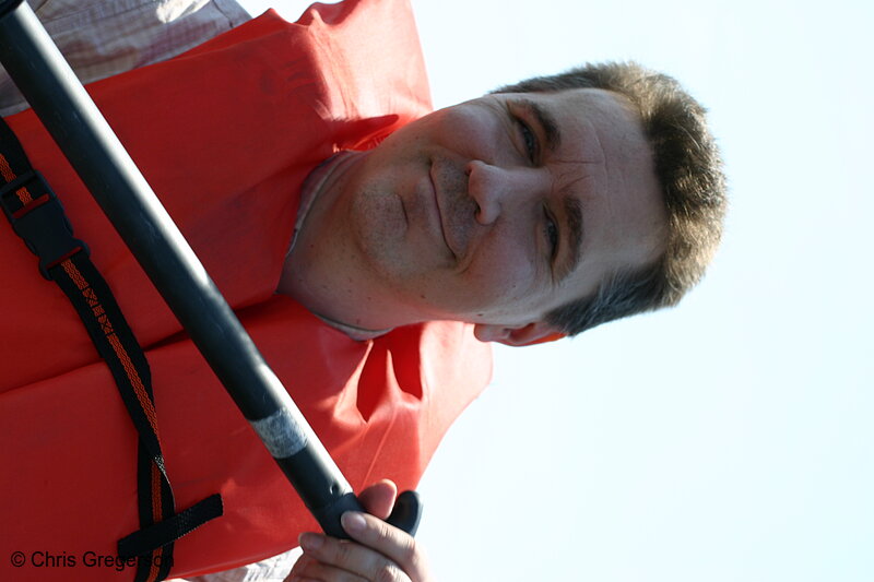 Photo of Close-up of a Man Paddling a Canoe(6468)
