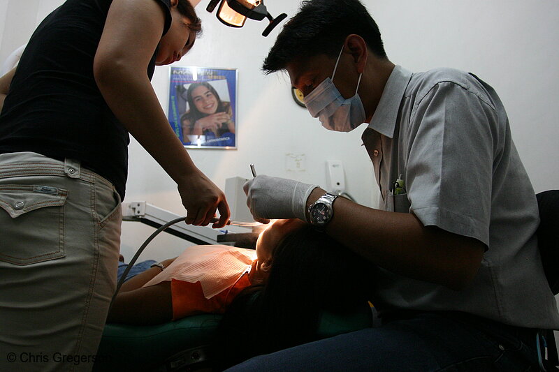 Photo of Dentist Working on a Patient, Manila, the Philippines(6582)