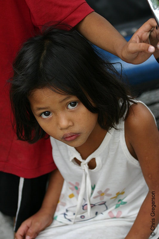 Photo of Young Filipino Girl in Angeles City Neighborhood(6604)