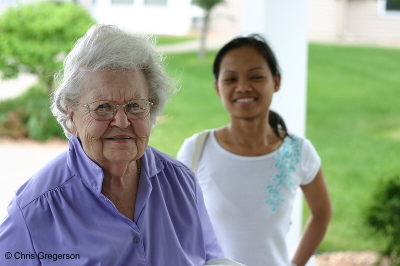 Photo of Grandmother and Young Asian Woman(6614)