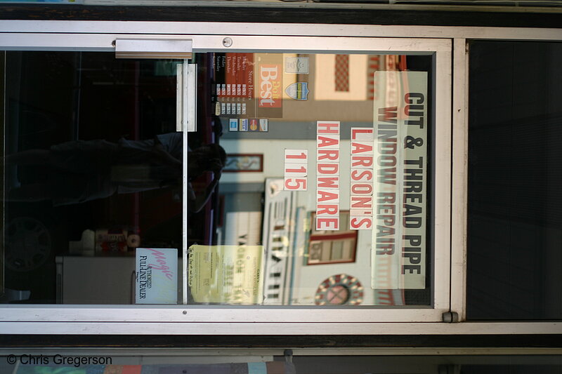Front Door to Larson's Hardware, New Richmond, Wisconsin